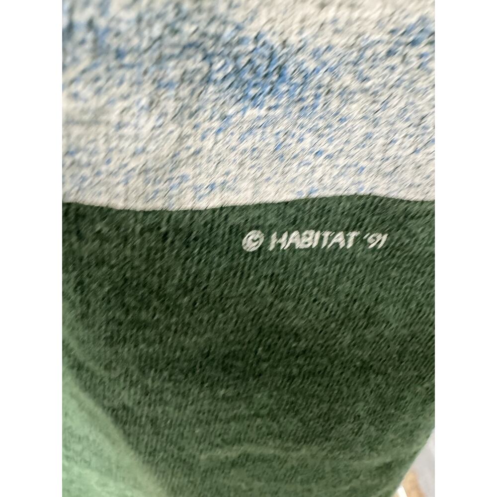 Vintage 1991 Habitat Green XL Timberwolves Pack Moon Single Stitch T-Shirt - Picture 4 of 7